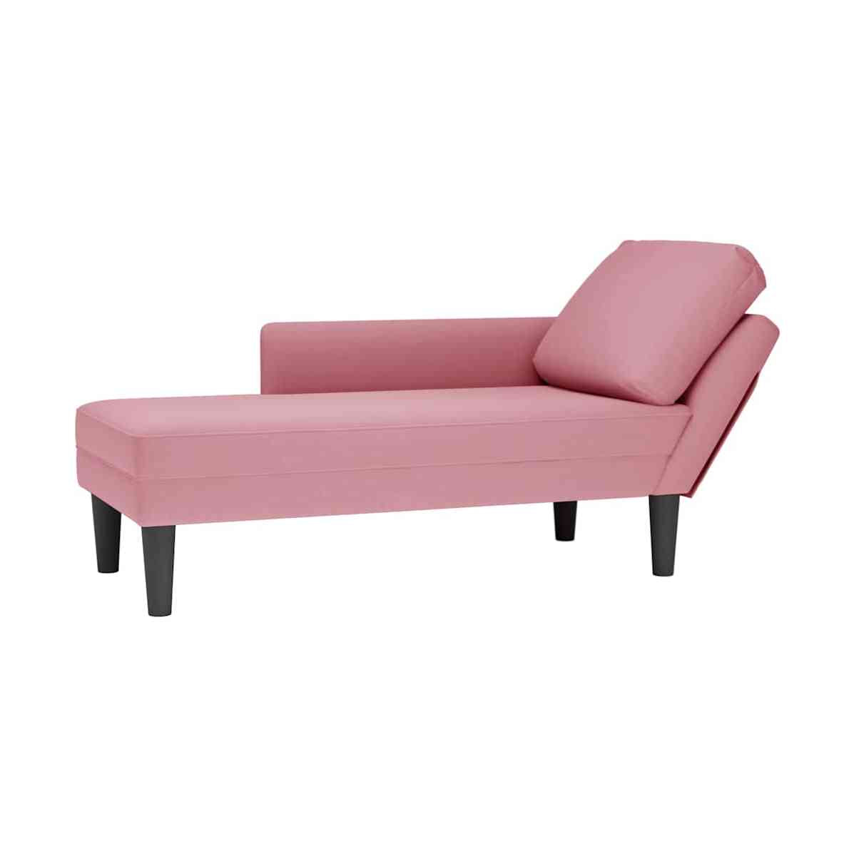 Tumbona Con Almohada Y Reposabrazo Derecho Terciopelo