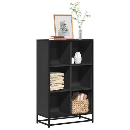 Estantería Librería Madera Ingeniería Negra 33,5X33X107,5 Cm