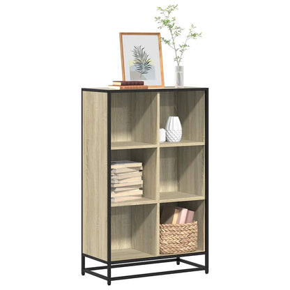 Estantería Librería Madera Ingeniería Negra 33,5X33X107,5 Cm