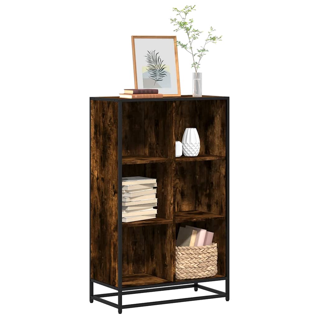 Estantería Librería Madera Ingeniería Negra 33,5X33X107,5 Cm