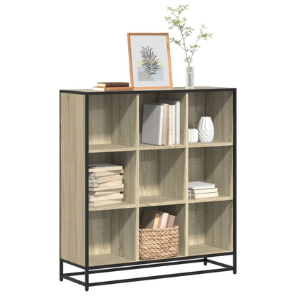 Estantería Librería Madera Ingeniería Negra 33,5X33X107,5 Cm