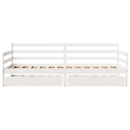 Sofá Cama Con Cajones Madera Maciza De Pino