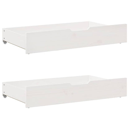 Sofá Cama Con Cajones Madera Maciza De Pino Blanca