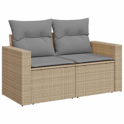 Juego De Sofás Jardín Con Cojines 6 Pzas Ratán Sintético Beige