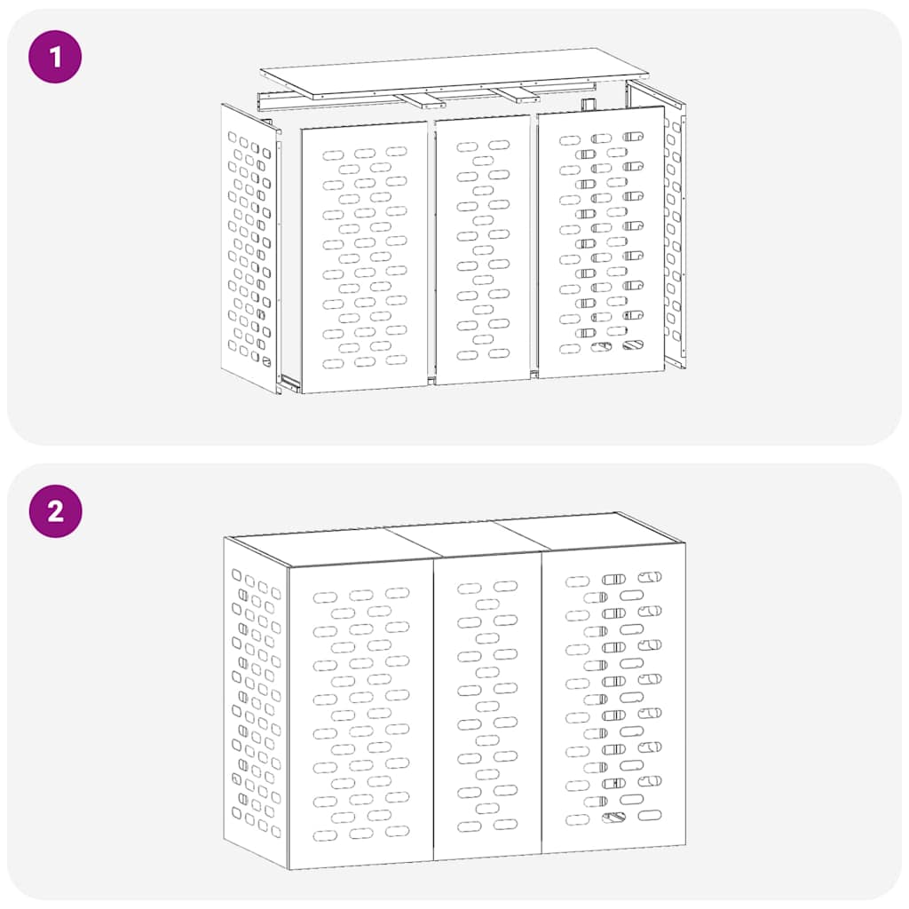 Funda Para Aire Acondicionado 110 X 50 X 80 Cm Acero