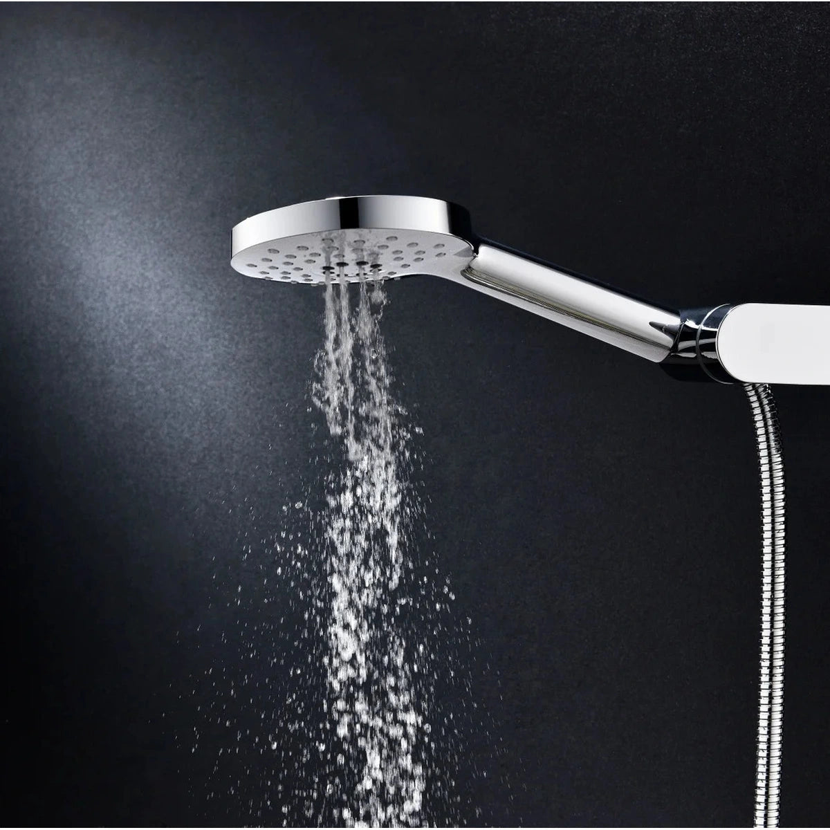 Columna de grifería para ducha termostático Stillo Hades cromo rociador mural 2 vías Ø250mm maneral de 3 funciones