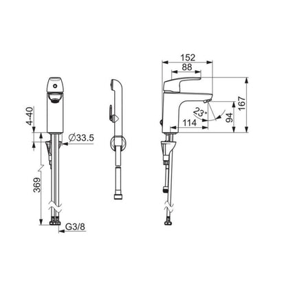 Grifo de Lavabo XL Oras Safira 1001F
