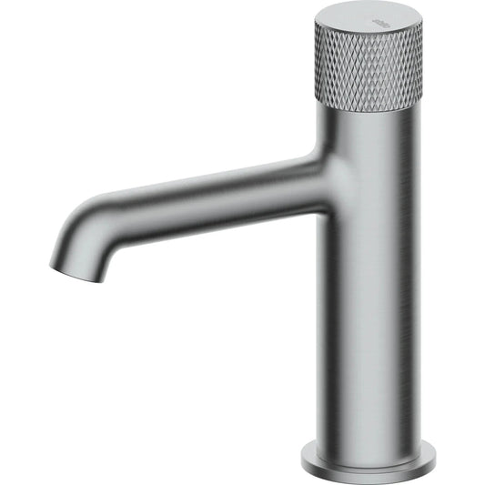 Grifo de lavabo bajo Stillo Hades volante Cold Open apariencia acero inoxidable con aireador