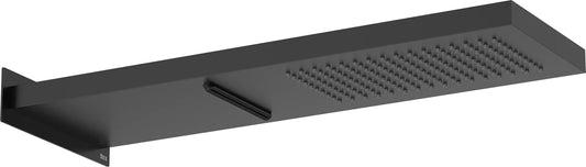 Rociador de ducha rectangular roca raindream montaje - Negro Mate