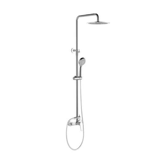 Columna de grifería para ducha monomando Stillo Hera cromo rociador mural 2 vías Ø248mm maneral de 3 funciones