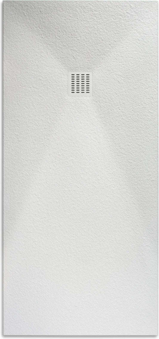 Plato de ducha resina Stillo Stoner-N 150x100cm, blanco con rejilla mismo acabado