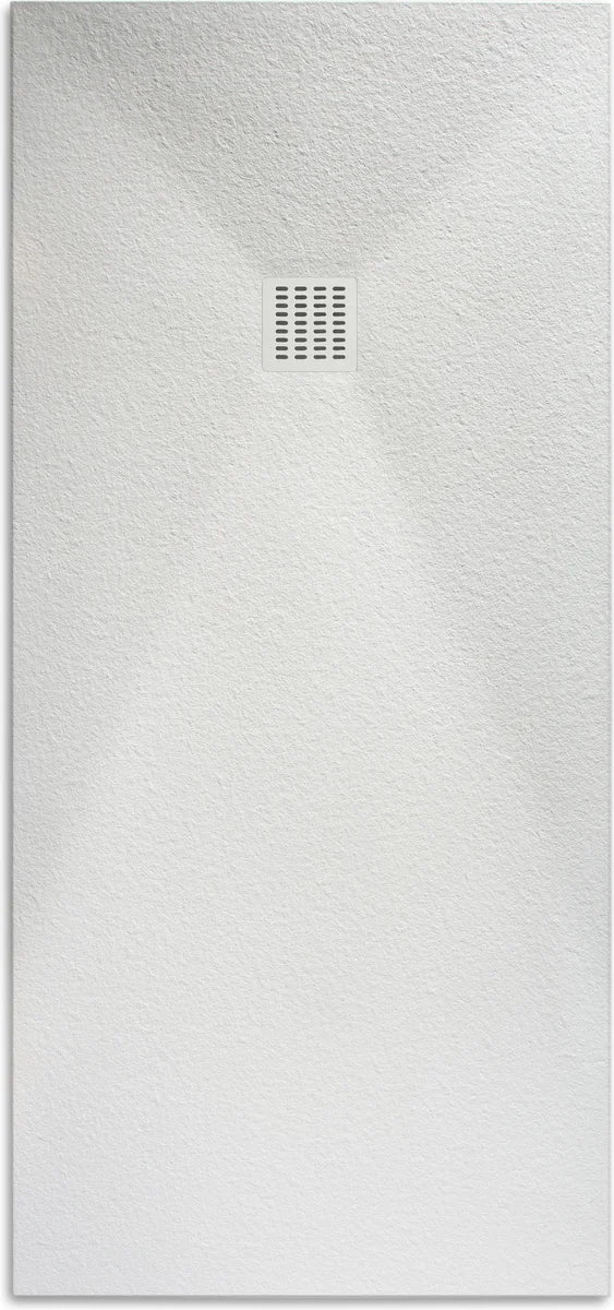 Plato de ducha resina Stillo Stoner-N 140x75cm, blanco con rejilla mismo acabado