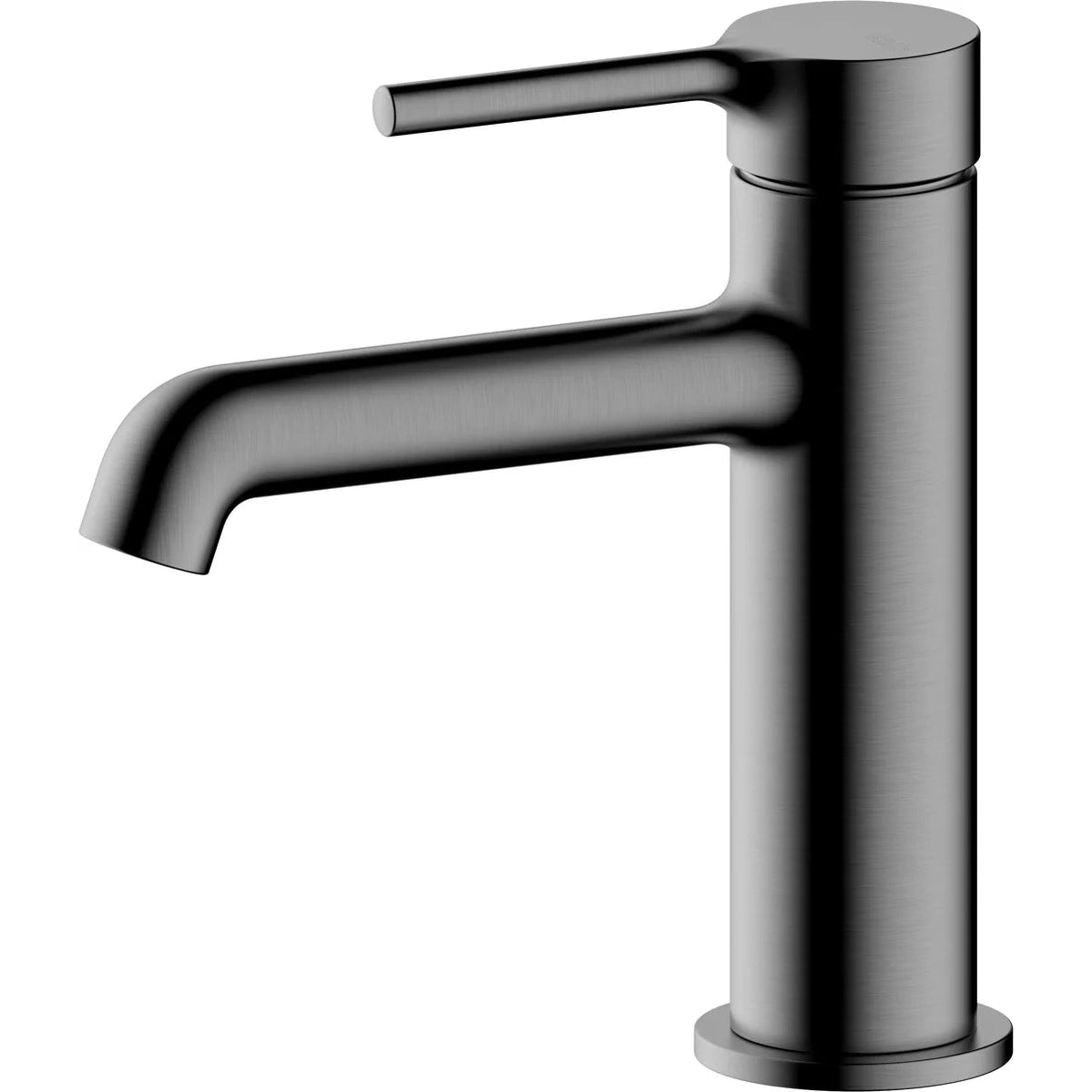 Grifo de lavabo bajo Stillo Hades gun metal con apertura en frío y aireador
